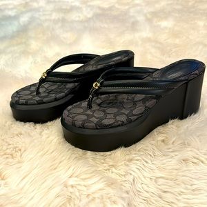 Coach platform sandals